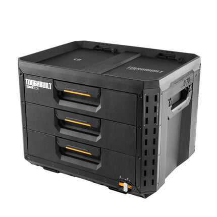 Toughbuilt StackTech TB B1 D 70 3 XL Werkzeugkiste Box mit 3 Schubladen 53 x 40 x 39 cm 22x Trennwand 2 - toolbrothers