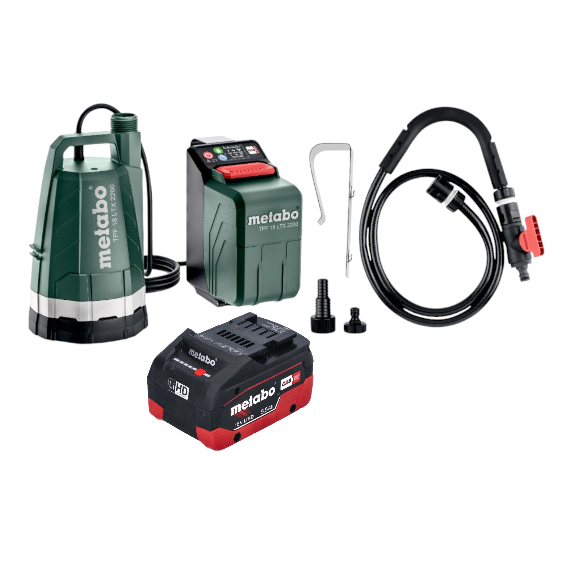 Metabo TPF 18 LTX 2200 Akku Tauch und Regenfasspumpe 18 V 2200 l h 1x LiHD Akku 5 5 Ah ohne Ladegeraet 0 - toolbrothers
