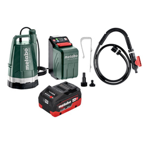 Metabo TPF 18 LTX 2200 Akku Tauch- und Regenfasspumpe 18 V 2200 l/h + 1x LiHD Akku 8,0 Ah - ohne Ladegerät