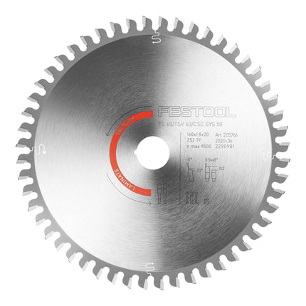 Festool KSB SORT 2 W L 168x1 8 Kreissaegeblatt Set 168 x 1 8 mm 578567 fuer TS 60 K TSV 60 K CSC SYS 50 2 - toolbrothers