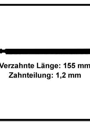 Festool HS 155/1,2 BI/5 Stichsägeblatt METAL SANDWICH MATERIALS ( 204337 ) für PS 300, PSB 300, PS 400, PSC 400, PSBC 400, PSB 400, PS 420, PSB 420, PSC 420, PSBC 420