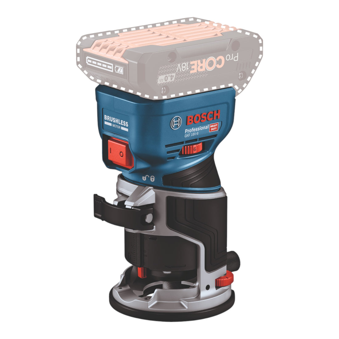 Bosch GKF 18V-8 Professional Akku Kantenfräse 18 V 8,0 mm Brushless ( 06016C2000 ) Solo - ohne Akku, ohne Ladegerät