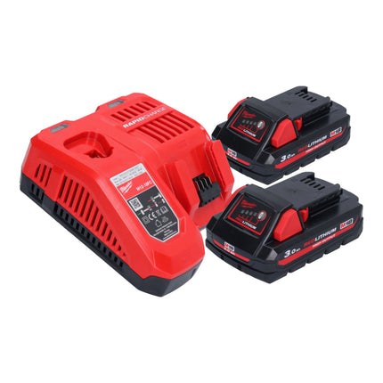 Milwaukee M18 FOPH2 BA 302 Akku Basiseinheit 18 V Brushless Geblaese Aufsatz 2x Akku 3 0 Ah Ladegeraet 2 - toolbrothers