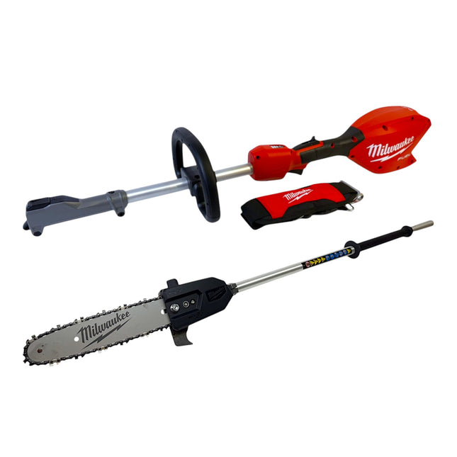 Milwaukee M18 FOPH2-CSA-0 18 V brushless battery base unit + pole pruner attachment - without battery, without charger