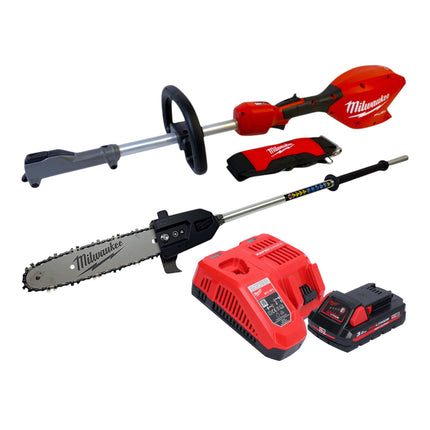 Milwaukee M18 FOPH2 CSA 301 Akku Basiseinheit 18 V Brushless Hochentaster Aufsatz 1x Akku 3 0 Ah Ladegeraet 0 - toolbrothers