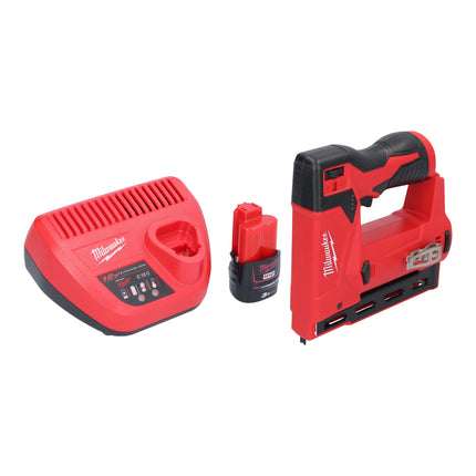 Milwaukee M12 BST 301 Akku Tacker 12 V 6 14 mm 1x Akku 3 0 Ah Ladegeraet 0 - toolbrothers