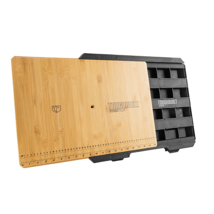 Toughbuilt StackTech TB B1 A 10 Bambus Arbeitsplatte mit Massanzeige 42 5 x 41 x 5 cm  3 - toolbrothers