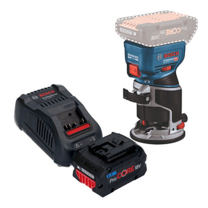 Bosch GKF 18V-8 Professional Akku Kantenfräse 18 V 8,0 mm Brushless + 1x ProCORE Akku 5,5 Ah + Ladegerät