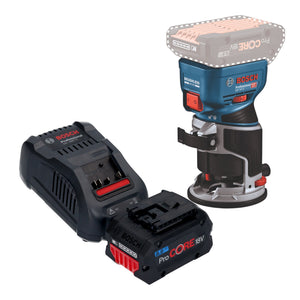 Bosch GKF 18V-8 Professional Akku Kantenfräse 18 V 8,0 mm Brushless + 1x ProCORE Akku 8,0 Ah + Ladegerät