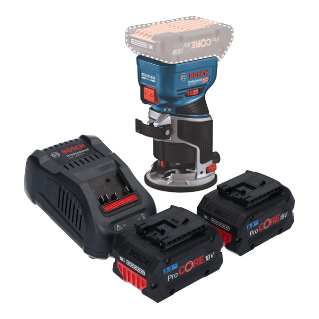 Bosch GKF 18V 8 Professional Akku Kantenfraese 18 V 8 0 mm Brushless 2x ProCORE Akku 8 0 Ah Ladegeraet 0 - toolbrothers