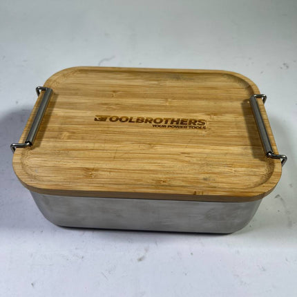 Toolbrothers Fan Edelstahl Brotdose mit Bambus Deckel 1200 ml Gebraucht 1 - toolbrothers
