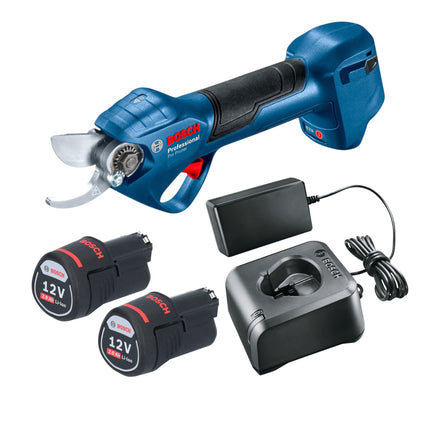 Bosch Pro Pruner Professional Akku Astschere 12 V 2x Akku 2 0 Ah Ladegeraet 0 - toolbrothers
