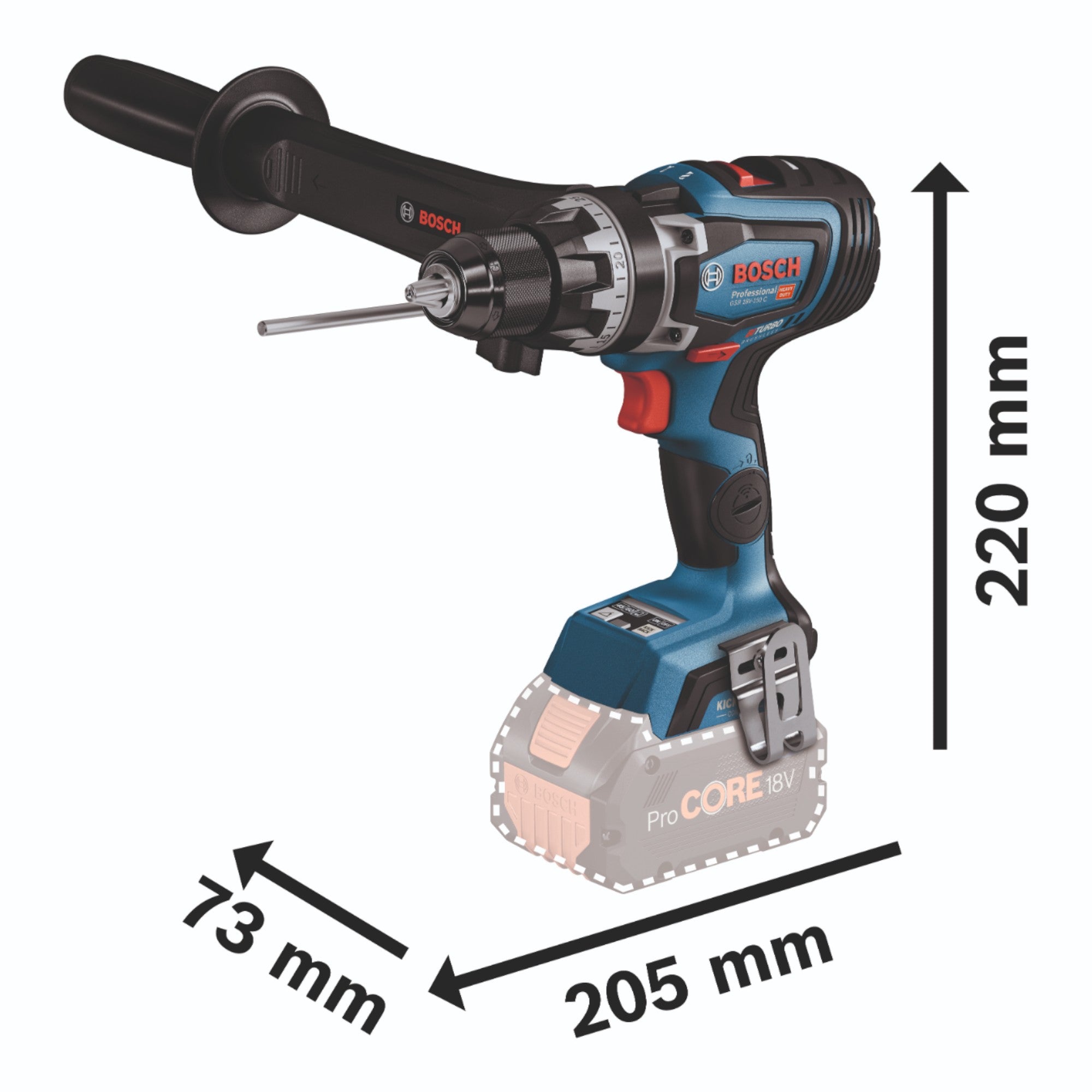 Bosch GSR 18V 150 C Professional Akku Bohrschrauber 18 V 150 Nm Brushless 2x Akku 4 0 Ah Ladegeraet 4 - toolbrothers