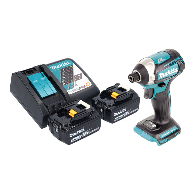 Makita DTD 154 RG Akku Schlagschrauber 18 V 175 Nm 1 4 Brushless 2x Akku 6 0 Ah Ladegeraet 0 - toolbrothers