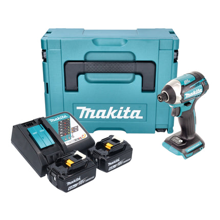 Makita DTD 154 RGJ Akku Schlagschrauber 18 V 175 Nm 1 4 Brushless 2x Akku 6 0 Ah Ladegeraet Makpac 0 - toolbrothers