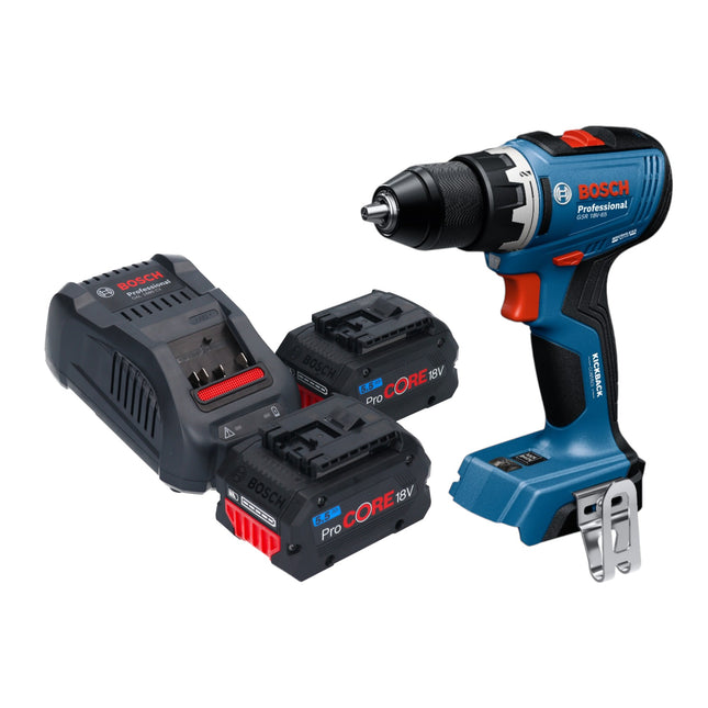 Bosch GSR 18V 65 Professional Akku Bohrschrauber 18 V 63 Nm Brushless 2x ProCORE Akku 5 5 Ah Ladegeraet 0 - toolbrothers