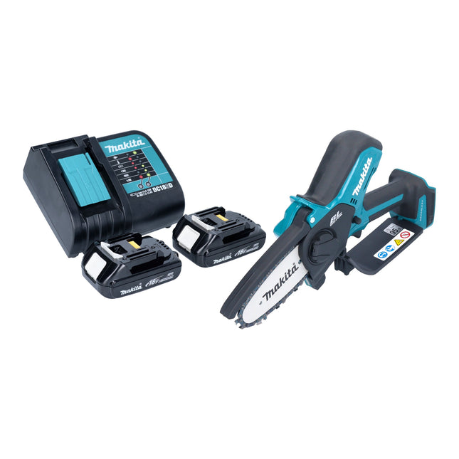Makita DUC 101 SY201 Akku Astsaege 18 V 10 cm Brushless 2x Akku 1 5 Ah Ladegeraet 0 - toolbrothers