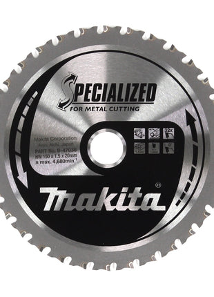 Makita MCCS15032E Specialized Sägeblatt für Metall HW 150 x 20 x 1,5 mm 32Z ( 5x B-47036 ) - Toolbrothers