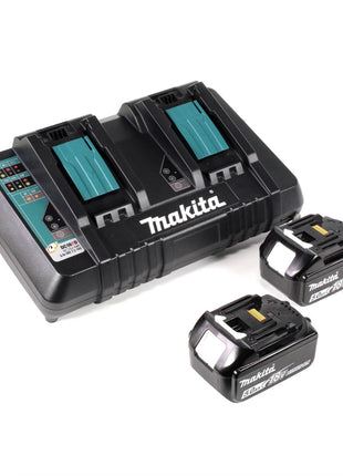 Makita DUC 405 PT2 Akku Kettensäge 36V ( 2x18V ) Brushless 40 cm + 2x 5,0 Ah Akku + Doppelladegerät - Toolbrothers