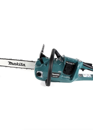 Makita DUC 355 PG2 Akku Kettensäge 36V ( 2x18V ) Brushless 35 cm + 2x 6,0 Ah Akku + Doppelladegerät - Toolbrothers