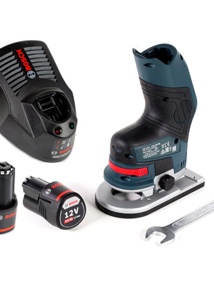 Bosch GKF 12V-8 Akku Kantenfräse 12V + 2x Akku 3,0Ah + Schnellladegerät - Toolbrothers