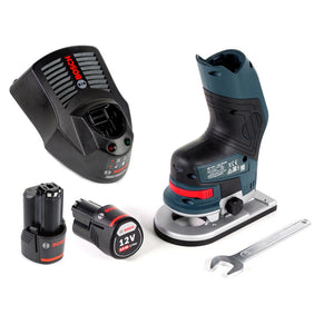 Bosch GKF 12V-8 Akku Kantenfräse 12V + 2x Akku 3,0Ah + Schnellladegerät