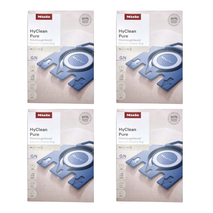 Miele 4x HyClean Pure GN Staubsaugerbeutel 16 Stueck mit Filter 4x 12421130 fuer Complete C2 C3 Classic C1 S8 S5 S2 0 - toolbrothers