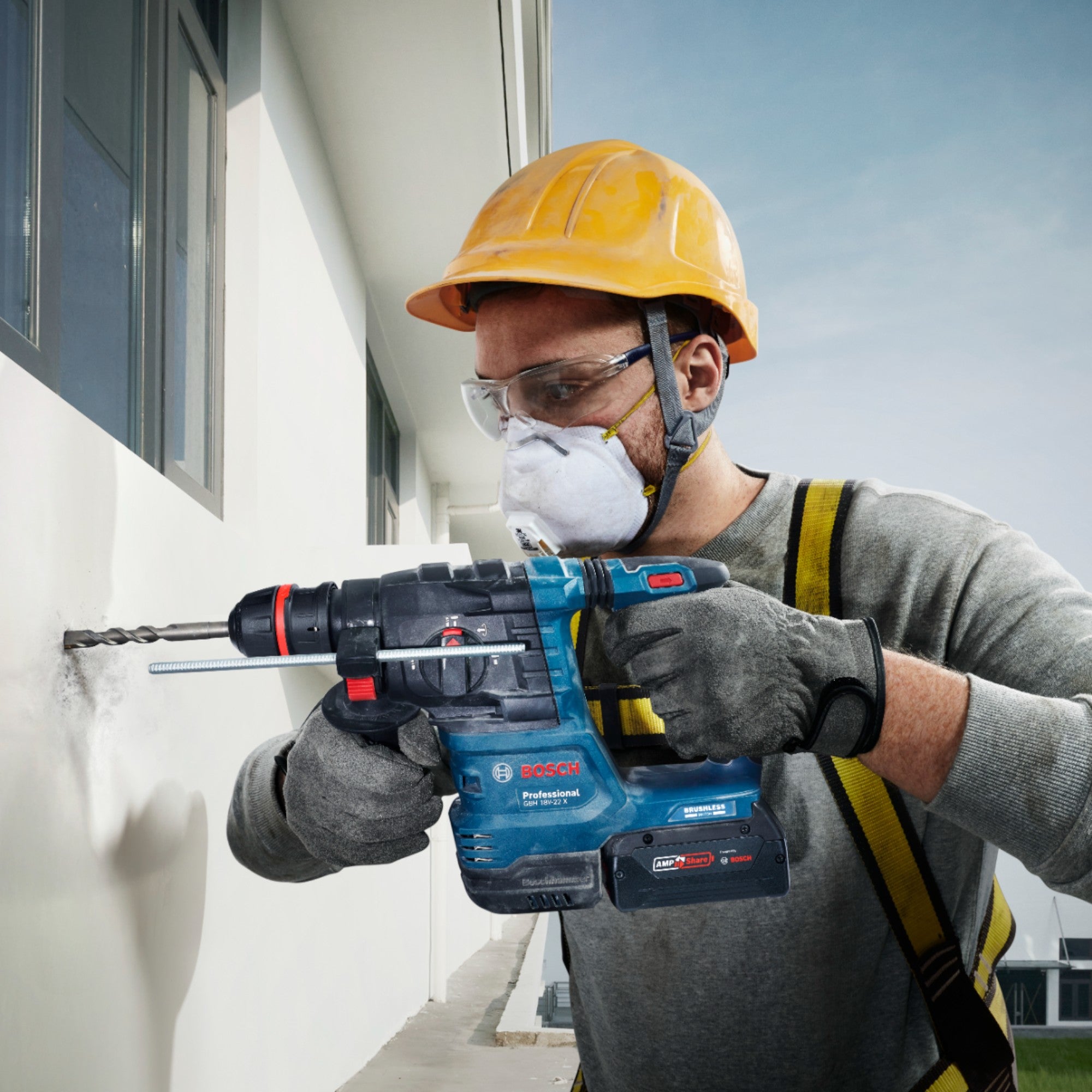 Bosch GBH 18V 22 Professional Akku Bohrhammer 18 V 1 9 J SDS Plus Brushless 0611924001 L Boxx ohne Akku ohne Ladegeraet 4 - toolbrothers