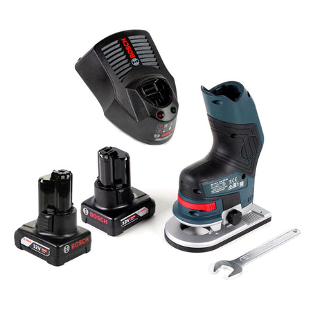 Bosch GKF 12V-8 Akku Kantenfräse 12V + 2x Akku 6,0Ah + Schnellladegerät - Toolbrothers