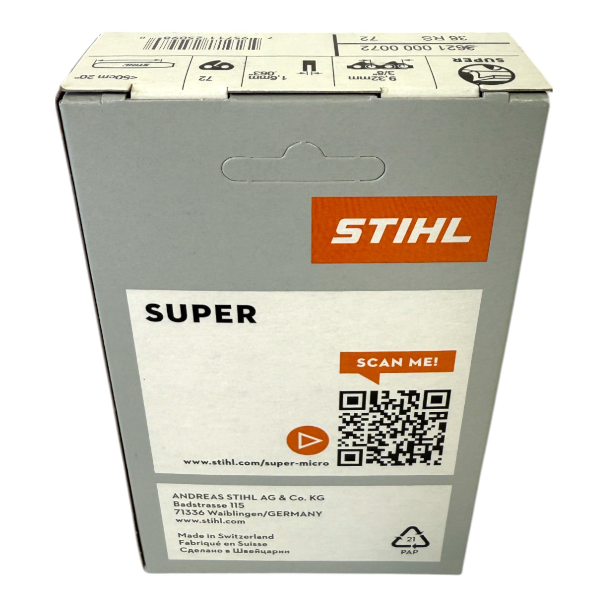 Stihl 6x 3 8 Rapid Super 3 RS3 Saegekette 50 cm 3 8 1 6 mm 72 TG 6 Stueck 6x 36260000072  4 - toolbrothers