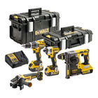 DeWalt DCK 422 P3T Akku Combo Kit 18 V DCD 796 Schlagbohrschrauber DCF 887 Schlagschrauber DCG 405 Winkelschleifer DCH 273 Kombihammer 3x Akku 5 0 Ah Ladegeraet 2x TSTAK 0 - toolbrothers