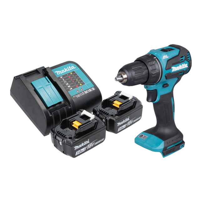 Makita DDF 490 SF Akku Bohrschrauber 18 V 65 Nm 1 2 Brushless 2x Akku 3 0 Ah Ladegeraet 0 - toolbrothers