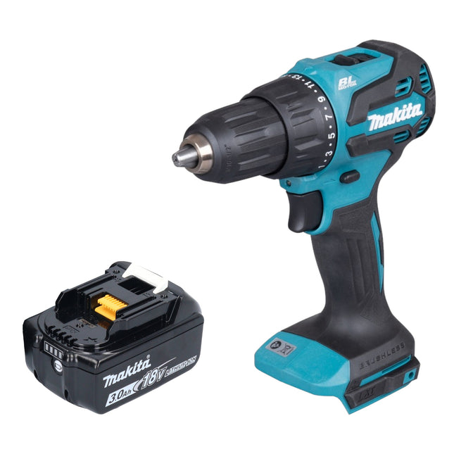 Makita DHP 490 F1 Akku Schlagbohrschrauber 18 V 65 Nm Brushless 1x Akku 3 0 Ah ohne Ladegeraet 0 - toolbrothers