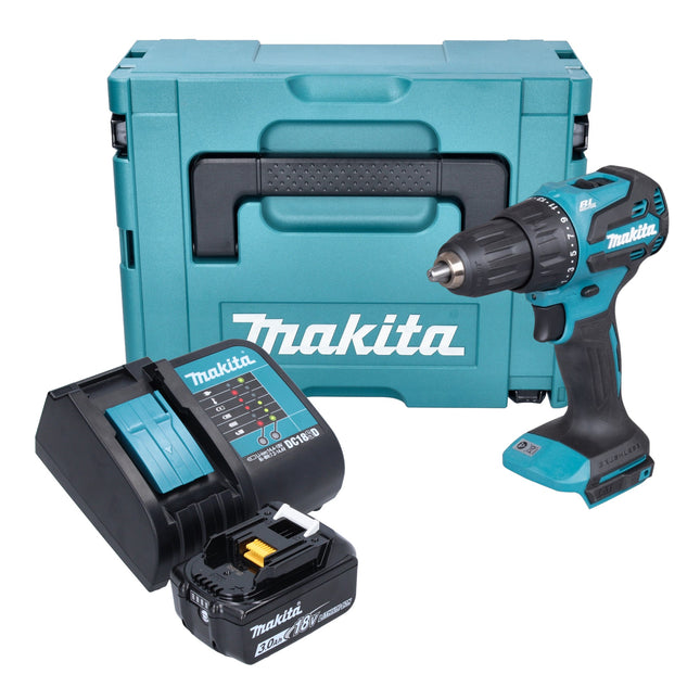 Makita DHP 490 SF1J Akku Schlagbohrschrauber 18 V 65 Nm Brushless 1x Akku 3 0 Ah Ladegeraet Makpac 0 - toolbrothers