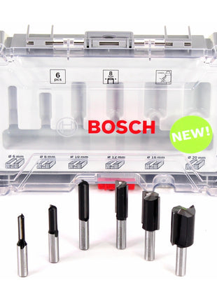 Bosch Nutfräser Set 8 mm 6 tlg. + Koffer ( 2607017466 ) für Oberfräse - Toolbrothers