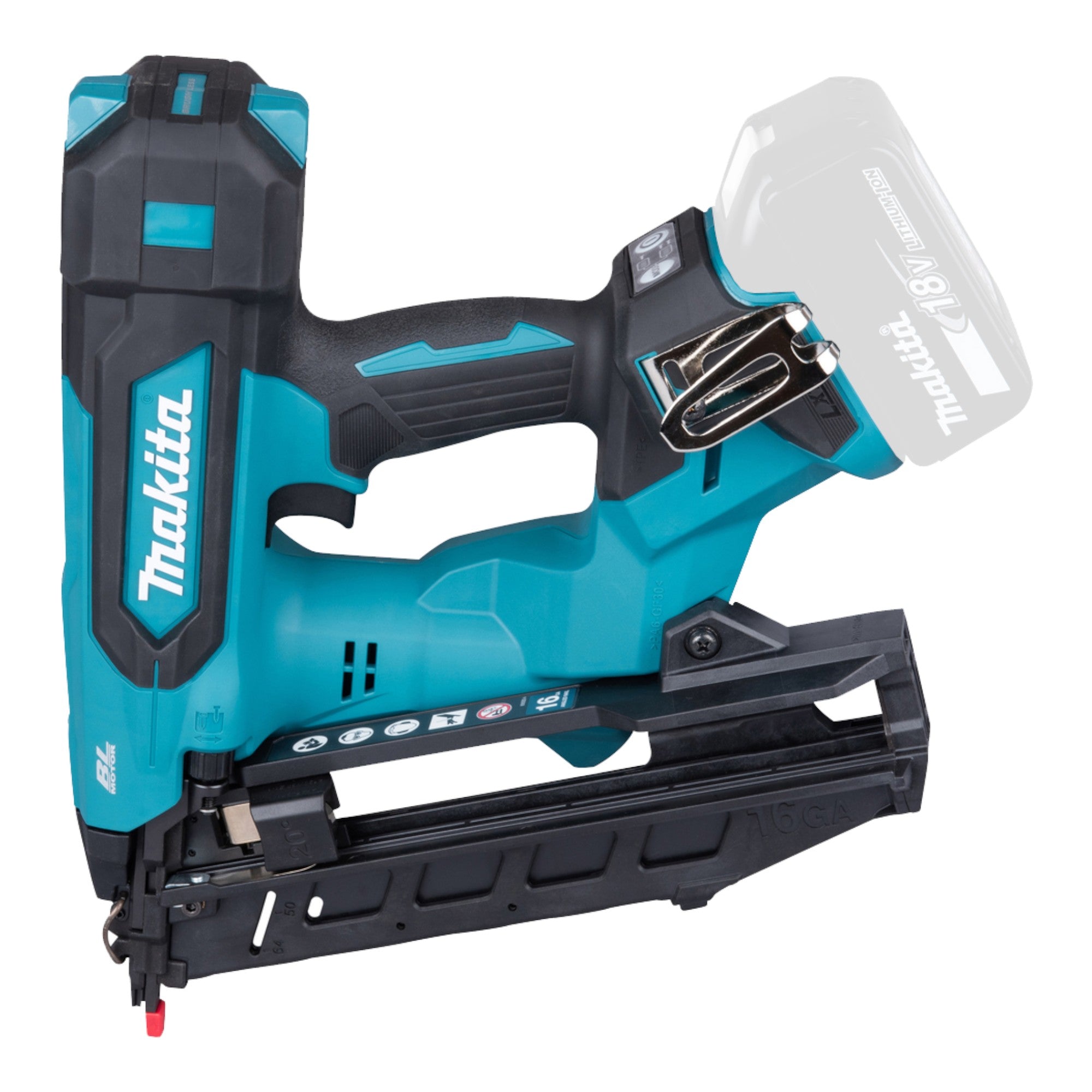 Makita DBN 610 RGJ Akku Stauchkopfnagler 18 V 32 64 mm Brushless 2x Akku 6 0 Ah Ladegeraet Makpac 1 - toolbrothers