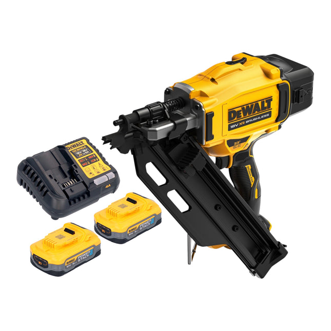 DeWalt DCN 930 H2 Akku Nagler 18 V 50 90 mm Brushless 2x Powerstack Akku 5 0 Ah Ladegeraet 0 - toolbrothers