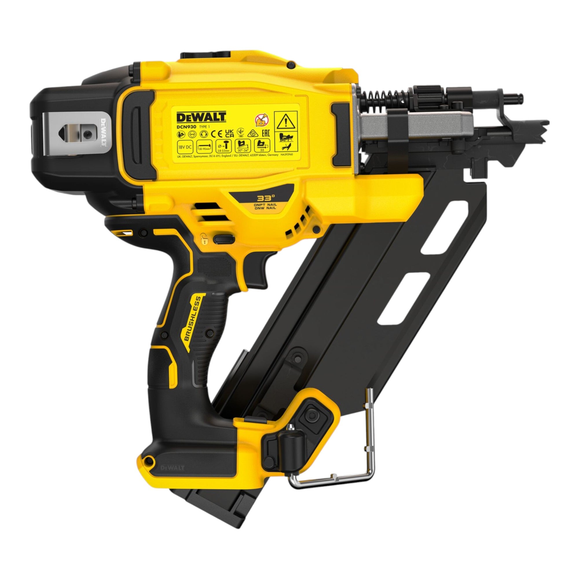 DeWalt DCN 930 H2 Akku Nagler 18 V 50 90 mm Brushless 2x Powerstack Akku 5 0 Ah Ladegeraet 4 - toolbrothers