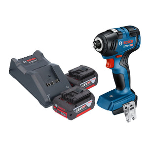 Bosch GDR 18V-200 Professional Akku Drehschlagschrauber 18 V 200 Nm Brushless + 2x Akku 4,0 Ah + Ladegerät