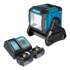 Makita ML 005 G SF Akku Baustellenleuchte 18 40 V max 3 600 lm 2x Akku 3 0 Ah Ladegeraet 0 - toolbrothers