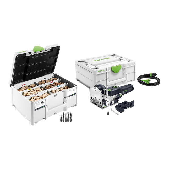 Festool DF 500 RQ Plus Duebelfraese DOMINO 420 W 4 10 mm Duebel Sortiment Systainer 0 - toolbrothers