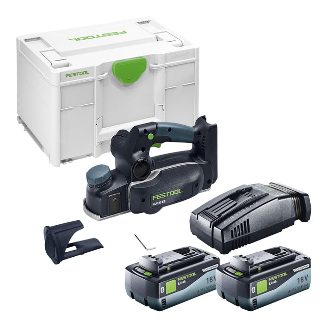 Festool HLC 82 EB Basic Akku Hobel 18 V 82 mm Brushless 2x Akku 8 0 Ah Ladegeraet Systainer 0 - toolbrothers
