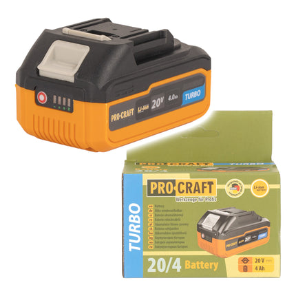 Procraft 2x 20 4 Turbo Akku 20 V 4 0 Ah 4000 mAh Li ion mit Ladestandsanzeige 1 - toolbrothers