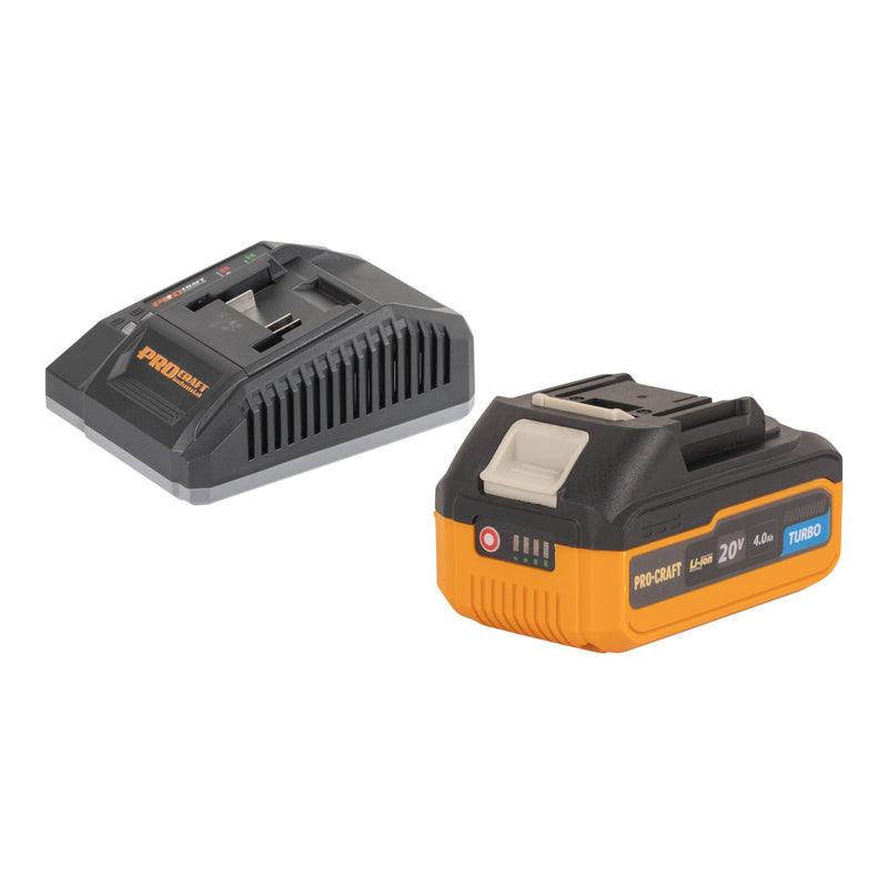 Procraft Starter Pack C20 6 5 Schnell Ladegeraet 20 V 6 5 A 1x 20 4 Turbo Akku 4 0 Ah 0 - toolbrothers