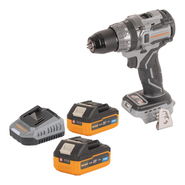Procraft Industrial CD20Abb Akku Schlagbohrschrauber 20 V 85 Nm 2x Akku 4 0 Ah Ladegeraet 0 - toolbrothers