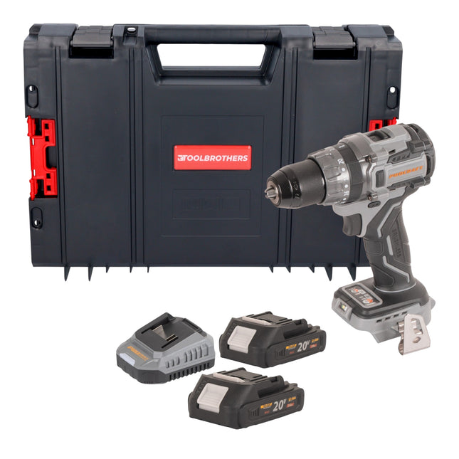 Procraft Industrial CD20Abb Akku Schlagbohrschrauber 20 V 85 Nm 2x Akku 2 0 Ah Ladegeraet RHINO Toolcase 0 - toolbrothers