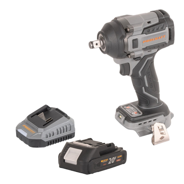 Procraft Industrial IW550Abb Akku Schlagschrauber 20 V 550 Nm 1 2 1x Akku 2 0 Ah Ladegeraet 0 - toolbrothers