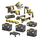 Juego de herramientas a batería DeWalt DCK 853 P4T 18 V DCD 996 + DCF 887 + DCH 273 + DCG 405 + DCS 367 + DCS 356 + DCS 565 + DCL 050 + 4 baterías de 5,0 Ah + cargador + 4x T STAK + carrito