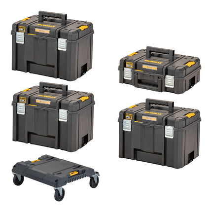Juego de herramientas a batería DeWalt DCK 853 P4T 18 V DCD 996 + DCF 887 + DCH 273 + DCG 405 + DCS 367 + DCS 356 + DCS 565 + DCL 050 + 4 baterías de 5,0 Ah + cargador + 4x T STAK + carrito