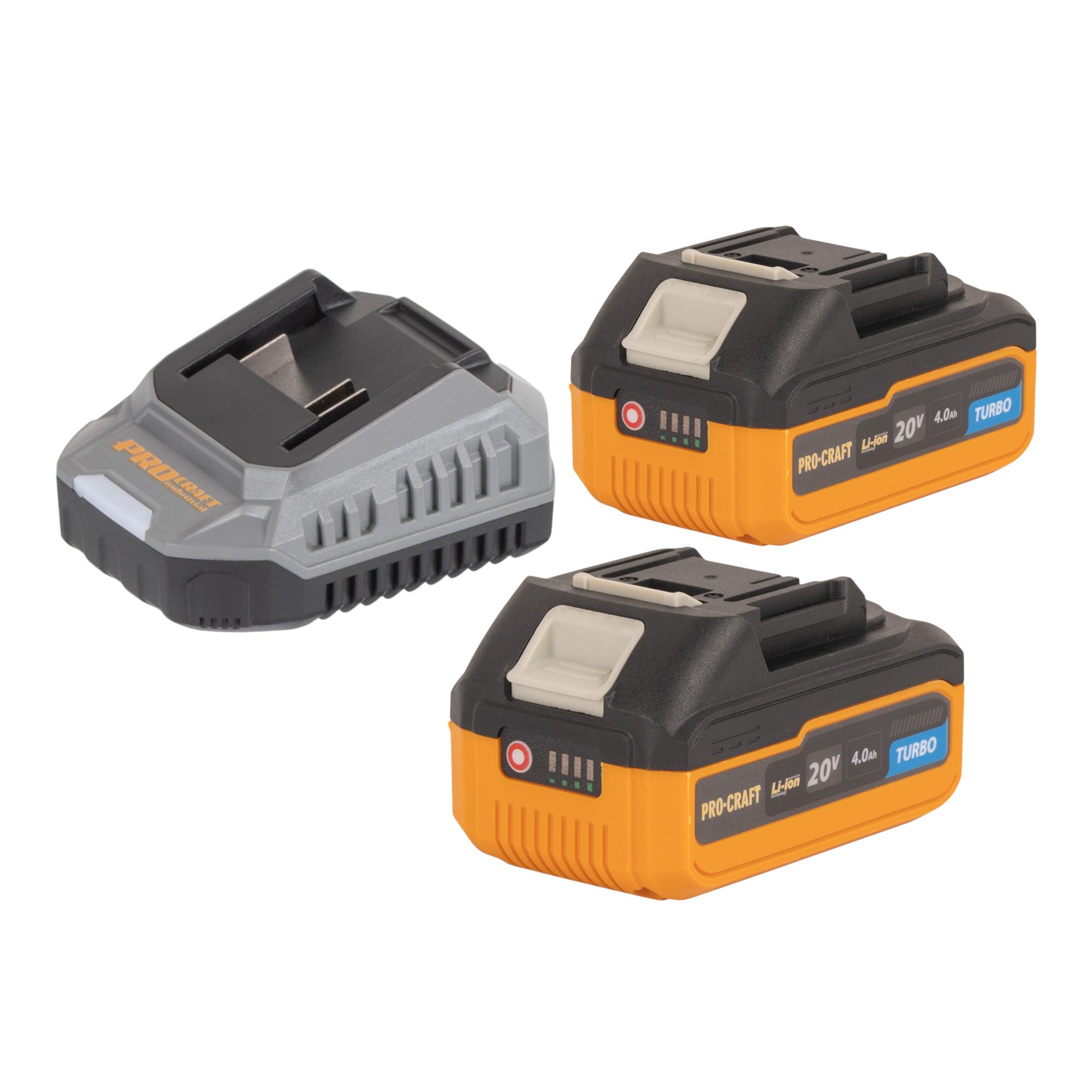 Procraft Industrial AG125Cbb Akku Flachkopf Winkelschleifer 20 V 125 mm Brushless 2x Akku 4 0 Ah Ladegeraet RHINO Toolcase 4 - toolbrothers